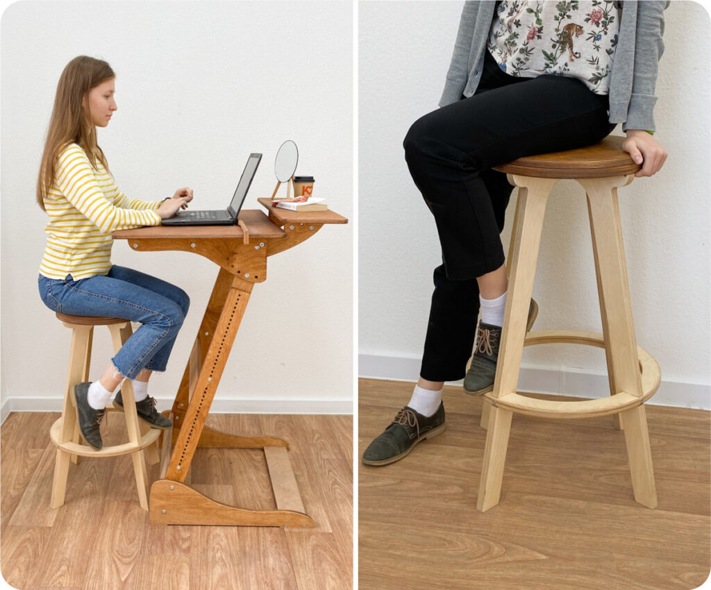 Столик для ноутбука Добрыня для работы стоя/сидя
