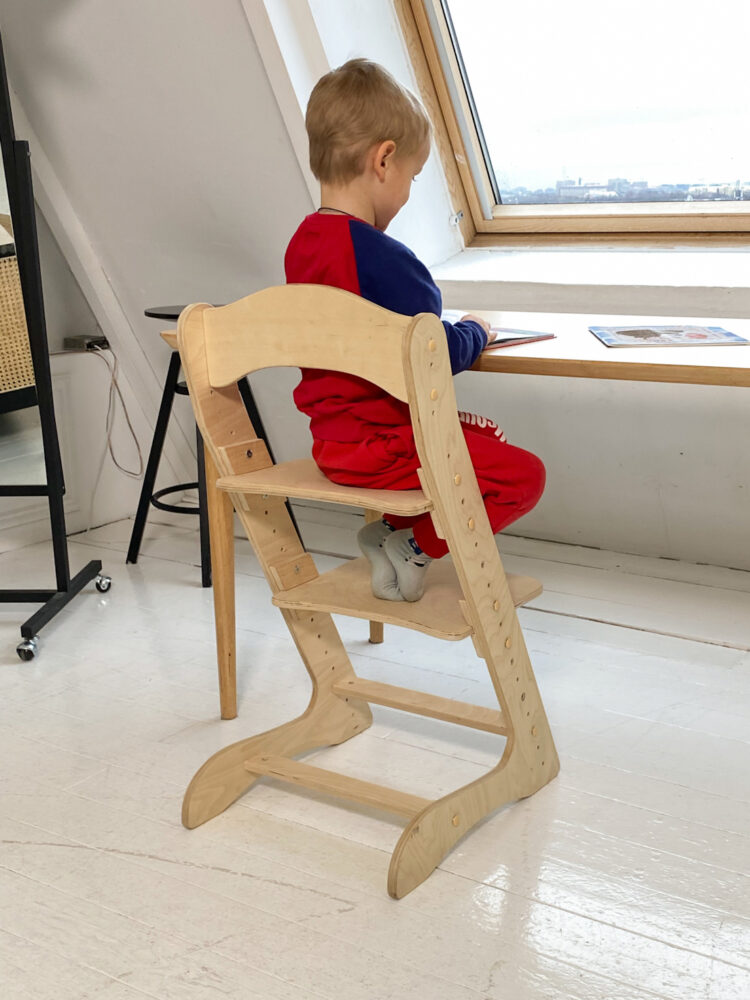 Растущий стул для детей «Компаньон» прозрачное масло с воском