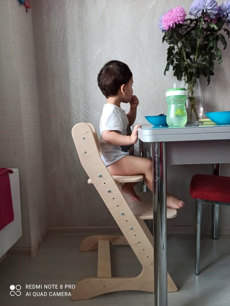 Растущий стул для детей «Компаньон» с уценкой, натуральное дерево