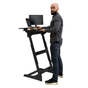 Стол для работы стоя "Добрыня" на рост 150-190 см, премиум, черный венге