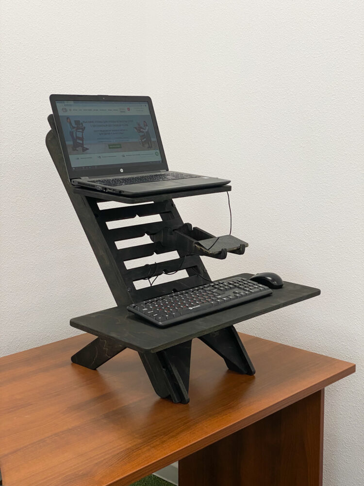 UP DESK – подставка для ноутбука для работы стоя, цвет Чёрный