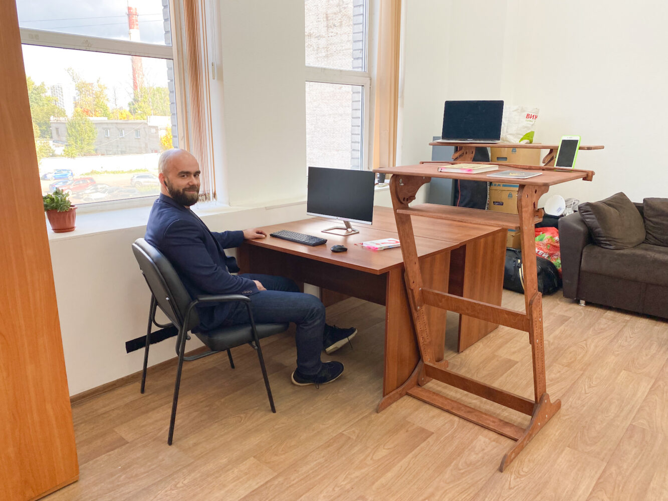 Стол конторка “Хронос XL” для работы стоя и сидя на рост 115-200 см