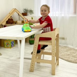 Растущий стульчик "Непоседа" для детей от 2 до 10 лет, цвет Прозрачное масло