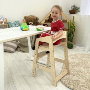 Растущий стульчик "Непоседа" для детей от 2 до 10 лет, без покрытия