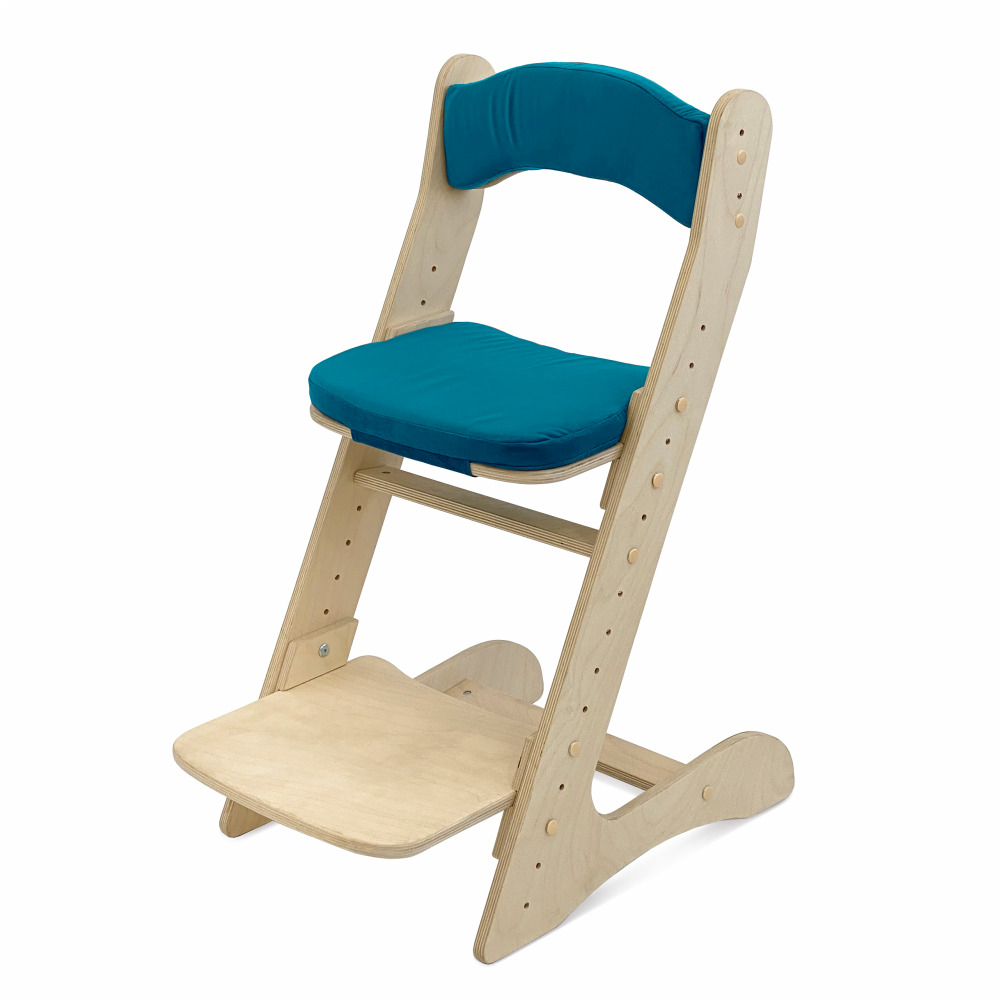 Растущий стул для детей “Компаньон” с комплектом лазурных подушек