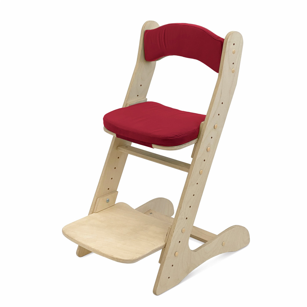 Растущий стул для детей “Компаньон” с комплектом красных подушек