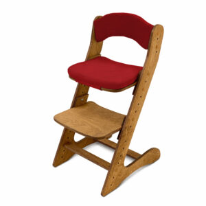 Растущий стул для детей "Компаньон" Золотой дуб с комплектом красных подушек
